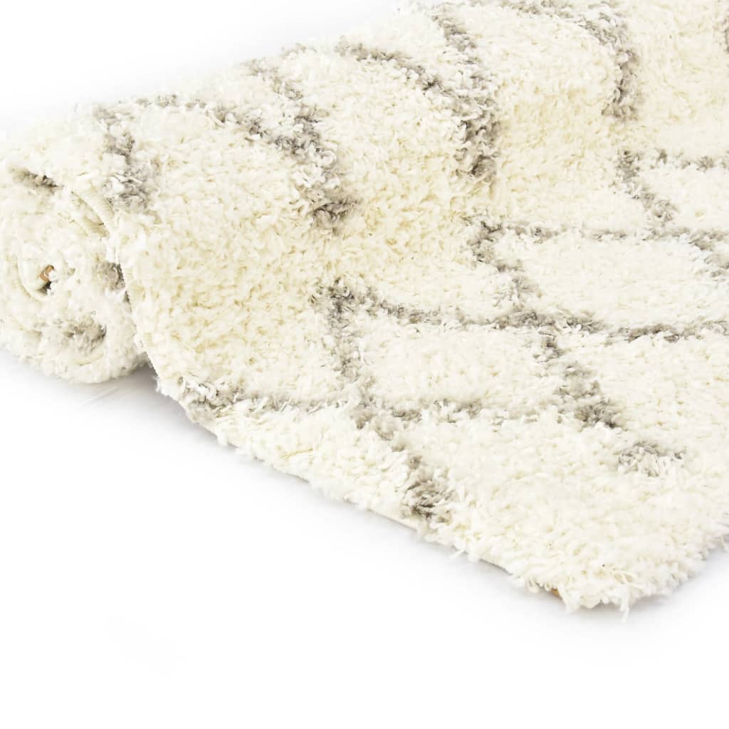 vidaXL Rug Berber Shaggy PP Beige and Sand 140x200 cm