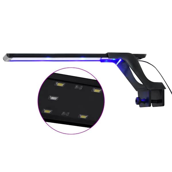vidaXL akvaariumi LED-tuli klambriga 35&ndash;55 cm, sinine ja valge