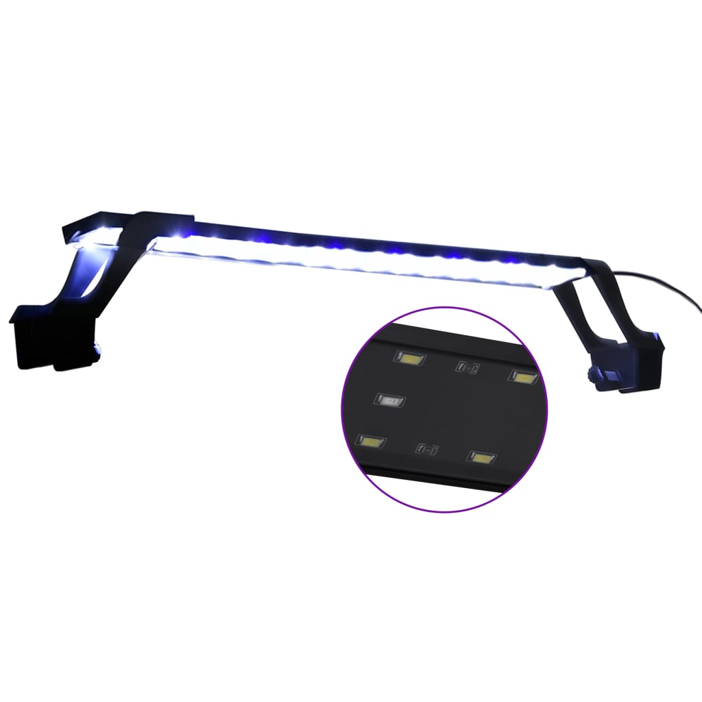 Vidaxl Lampa Led Pentru Acvariu, Cu Clema, Albastru/alb, 55-70 Cm