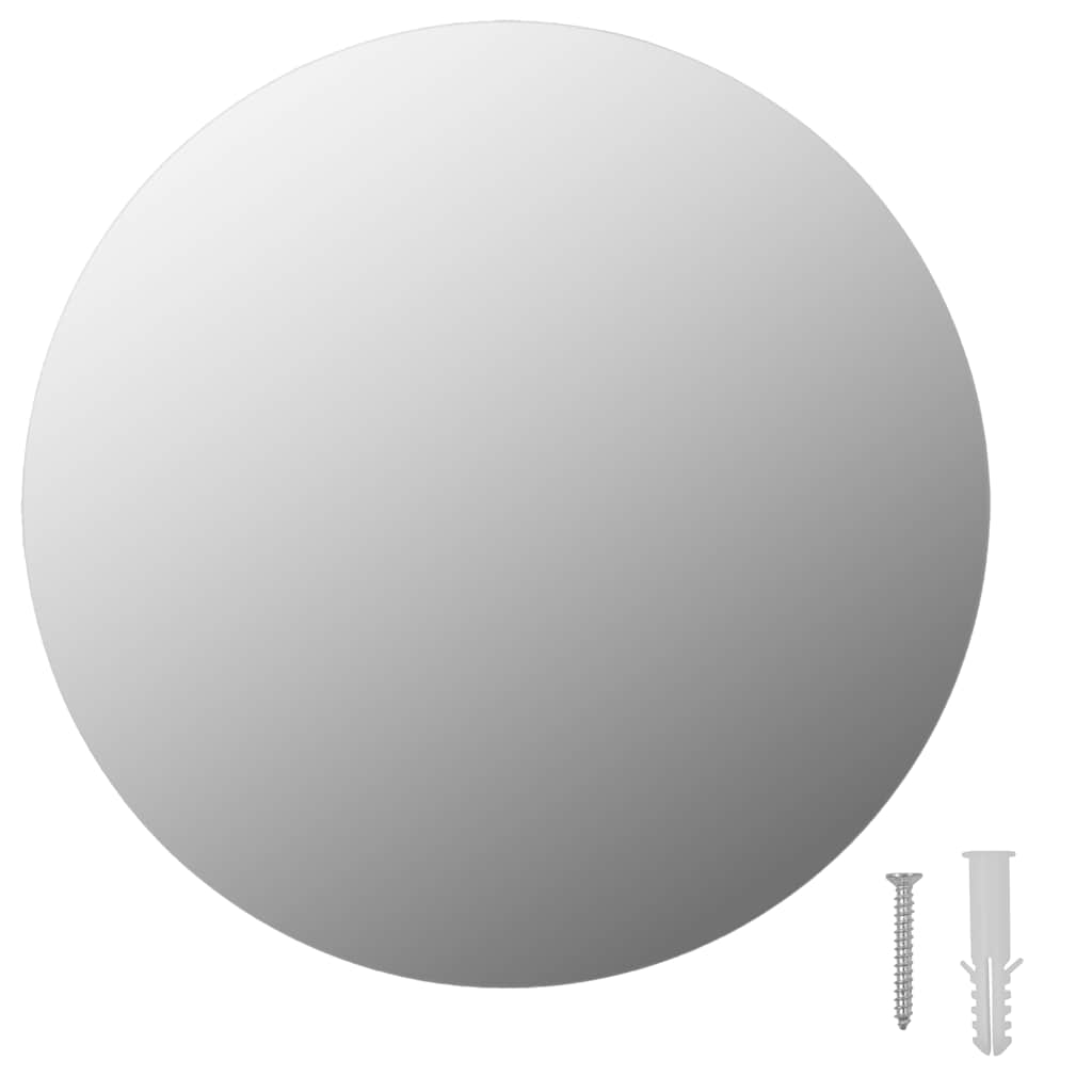 

vidaXL Frameless Mirror Round 11.8" Glass