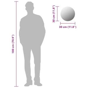 Zrcadlo bez rámu kulaté 30 cm sklo - obrázek 6