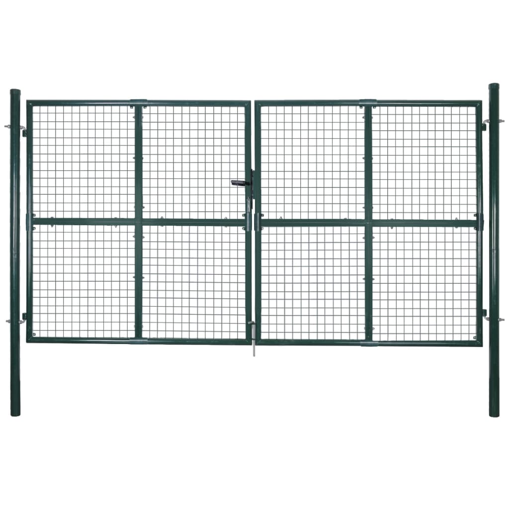 

vidaXL Double Door Fence Gate Powder-Coated Steel