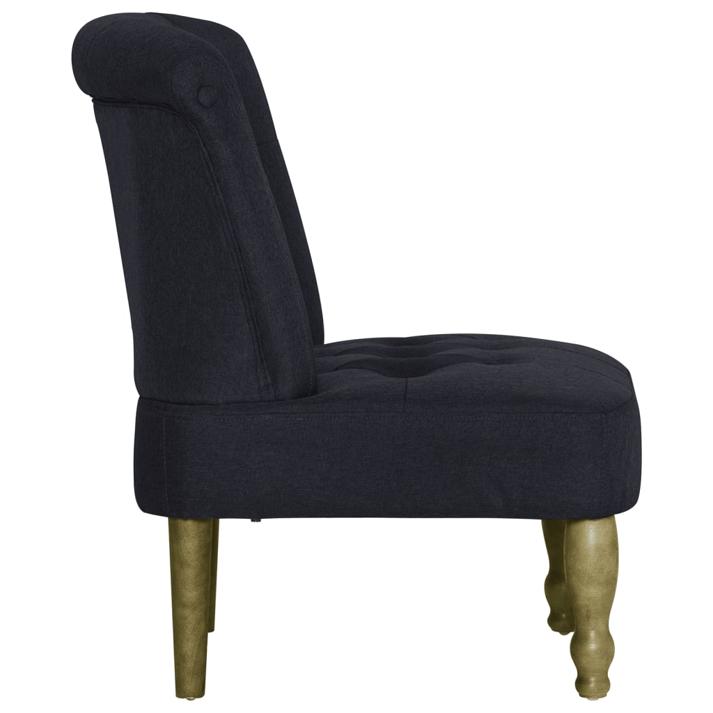 Chaise Française Noir Tissu VidaXL 15 width=274