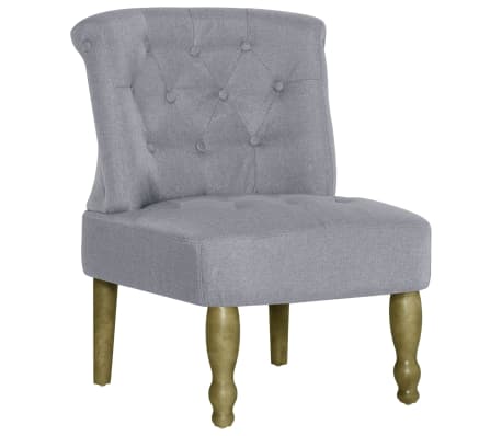 vidaXL Scaune stil franțuzesc, 2 buc., gri deschis, material textil