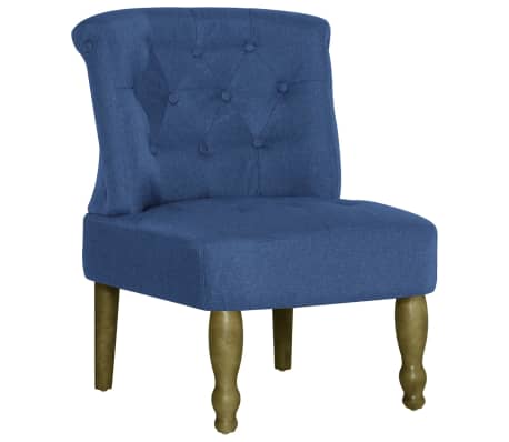 vidaXL French Chairs 2 pcs Blue Fabric