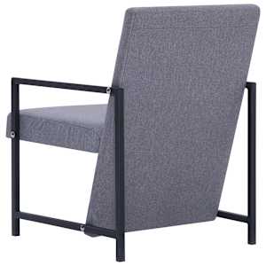 Křeslo světle šedé textil - obrázek 5
