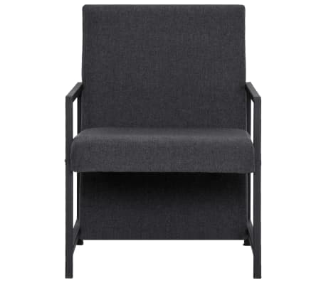 vidaXL Fotel, szary, tkanina