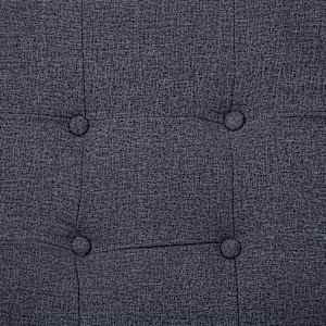 2místná pohovka s područkami tmavě šedá ocel a textil - obrázek 7