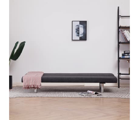 vidaXL B&auml;ddsoffa m&ouml;rkgr&aring; polyester