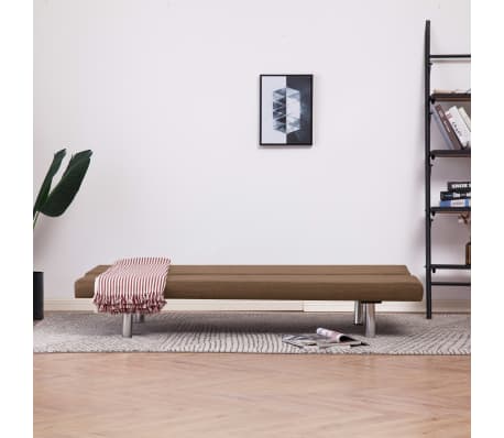 vidaXL Slaapbank polyester bruin