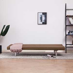 vidaXL Slaapbank polyester bruin