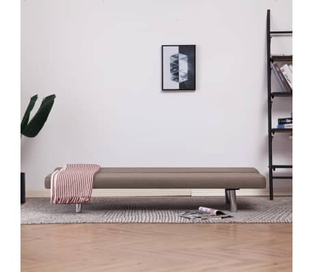 vidaXL ソファベッド トープ ポリエステル製