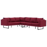 vidaXL Corner Sofa Red Fabric
