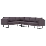 vidaXL Corner Sofa Taupe Fabric