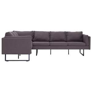 vidaXL Kampinė sofa, taupe spalvos, audinys