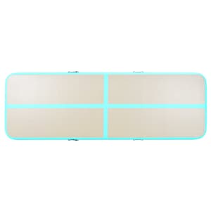 Nafukovací cvičební podložka s pumpou 400x100x10 cm PVC zelená - obrázek 7