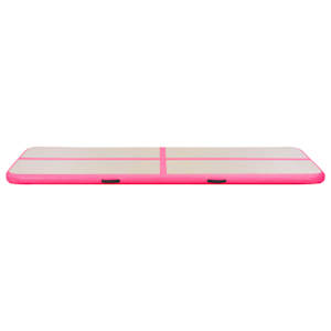 Nafukovací cvičební podložka s pumpou 500x100x10 cm PVC růžová - obrázek 6
