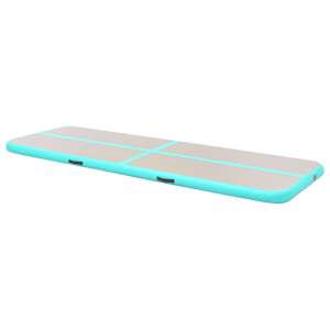 Nafukovací cvičební podložka s pumpou 500x100x10 cm PVC zelená - obrázek 4