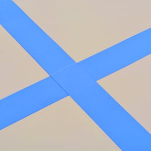 Nafukovací cvičební podložka s pumpou 600x100x10 cm PVC modrá - obrázek 12