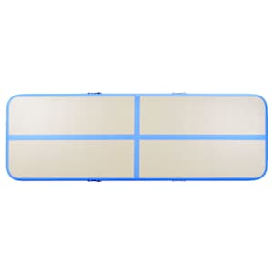 Nafukovací cvičební podložka s pumpou 600x100x10 cm PVC modrá - obrázek 7