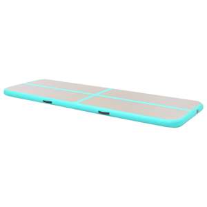 Nafukovací cvičební podložka s pumpou 600x100x10 cm PVC zelená - obrázek 4