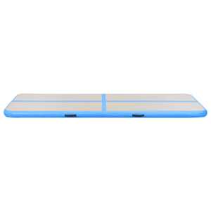 Nafukovací cvičební podložka s pumpou 700x100x10 cm PVC modrá - obrázek 6