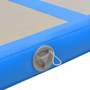 Nafukovací cvičební podložka s pumpou 700x100x10 cm PVC modrá - obrázek 9