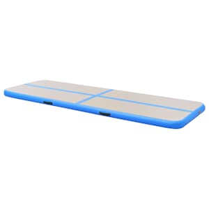 Nafukovací cvičební podložka s pumpou 800x100x10 cm PVC modrá - obrázek 4