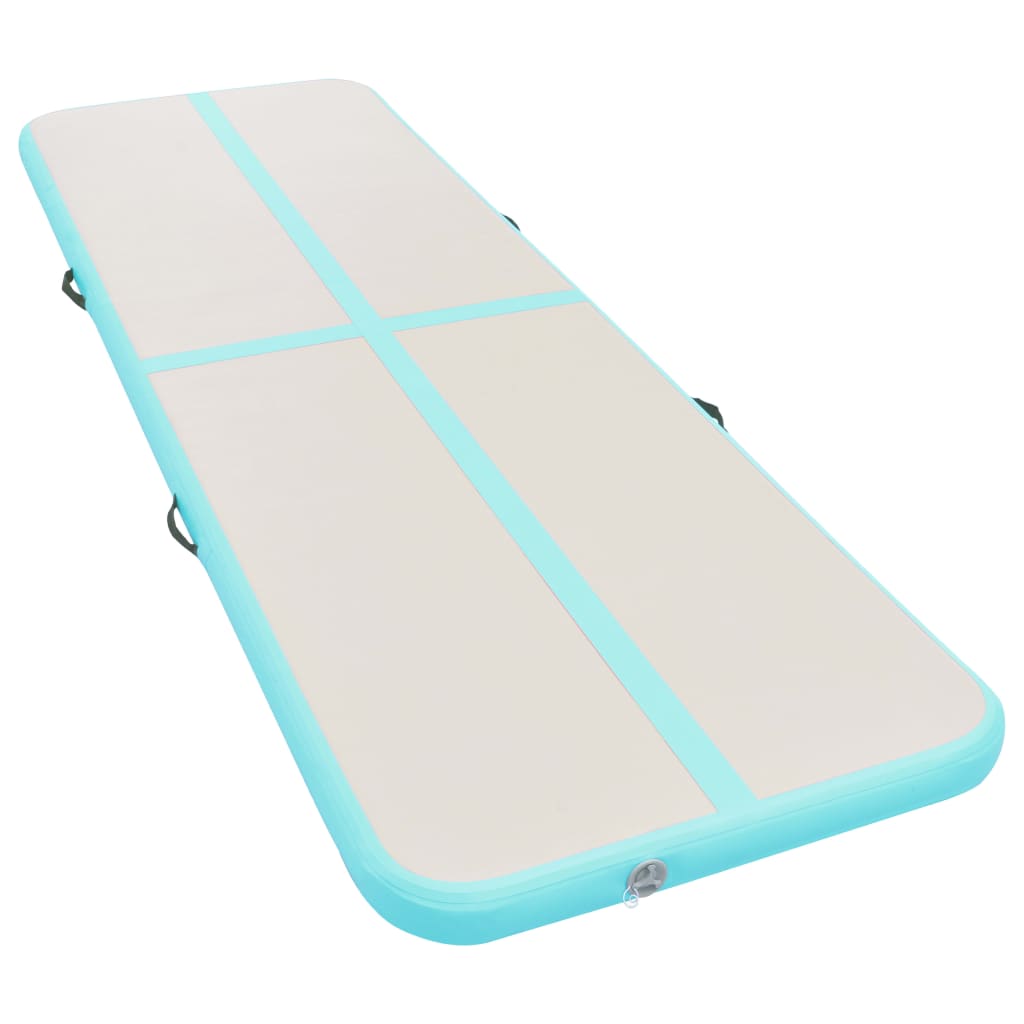 vidaXL Nafukovacia žinenka s pumpou 800x100x10 cm PVC zelená