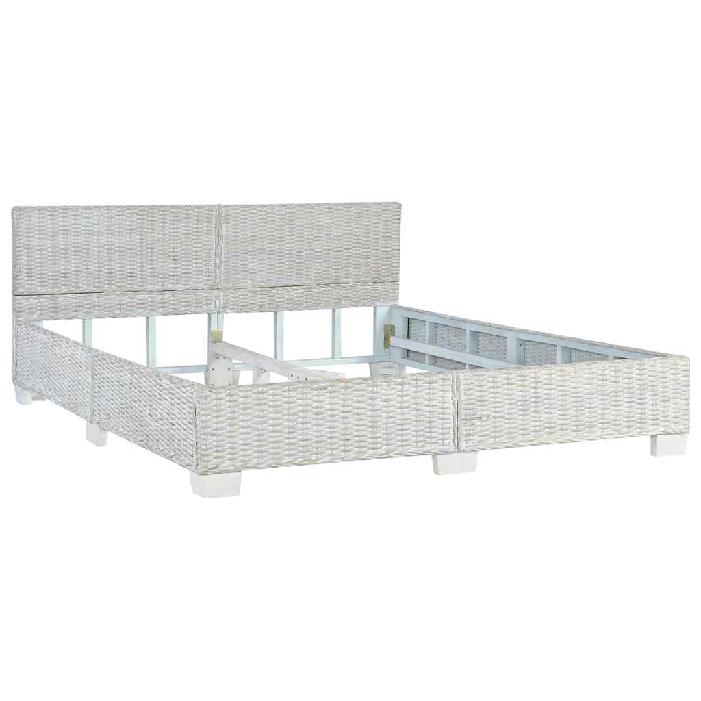 VidaXL Bedframe Natuurlijk Rattan Grijs 160x200 Cm