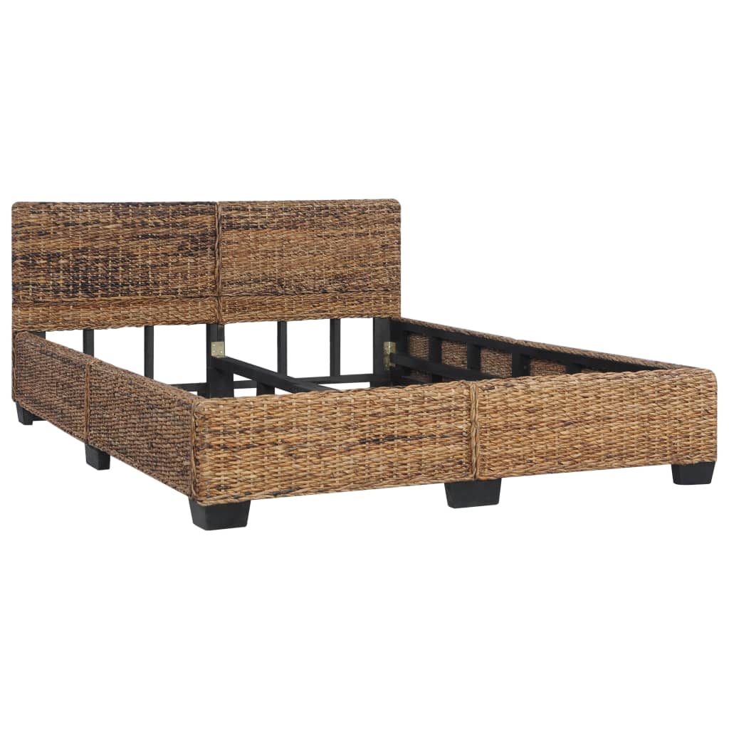 vidaXL Bed Frame Natural Rattan 140x200 cm