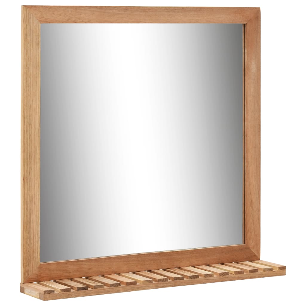 vidaXL Koupelnové zrcadlo 60 x 12 x 62 cm masivní ořechové dřevo