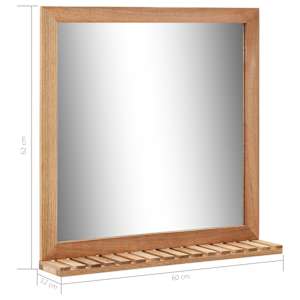 Koupelnové zrcadlo 60 x 12 x 62 cm masivní ořechové dřevo - obrázek 7