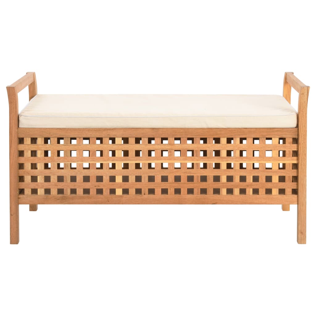 

vidaXL Opbergbank 93x49x49 cm massief walnotenhout