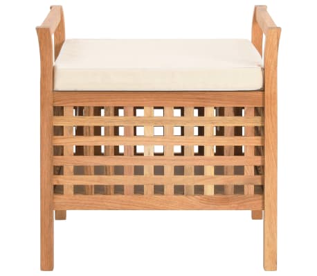 vidaXL Πάγκος με Αποθηκευτικό Χώρο 49 x 48 x 49 εκ Μασίφ Ξύλο Καρυδιάς