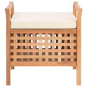vidaXL Πάγκος με Αποθηκευτικό Χώρο 49 x 48 x 49 εκ Μασίφ Ξύλο Καρυδιάς