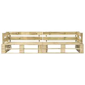 vidaXL Dvivietė sodo sofa i&scaron; palečių,, mediena