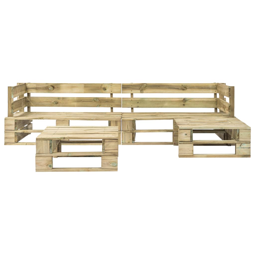 vidaXL 4-delige Loungeset pallet hout