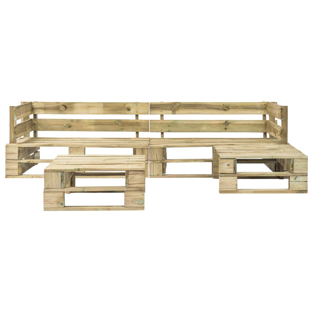

vidaXL 4-delige Loungeset pallet hout
