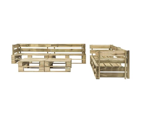 vidaXL Set de muebles de palés para jardín 6 piezas madera
