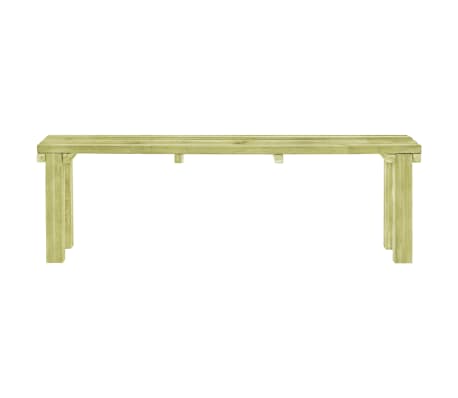 vidaXL Spisebenk til hage 130x27,5x45 cm impregnert furu