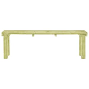 vidaXL Spisebenk til hage 130x27,5x45 cm impregnert furu