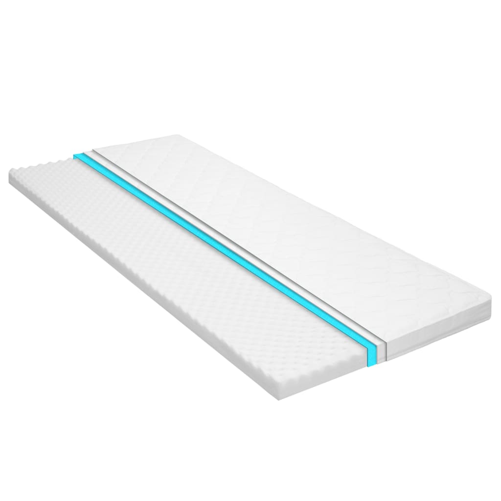 vidaXL Topper de saltea, profil tip ou cu spumă rece, 6 cm, 90x200 cm