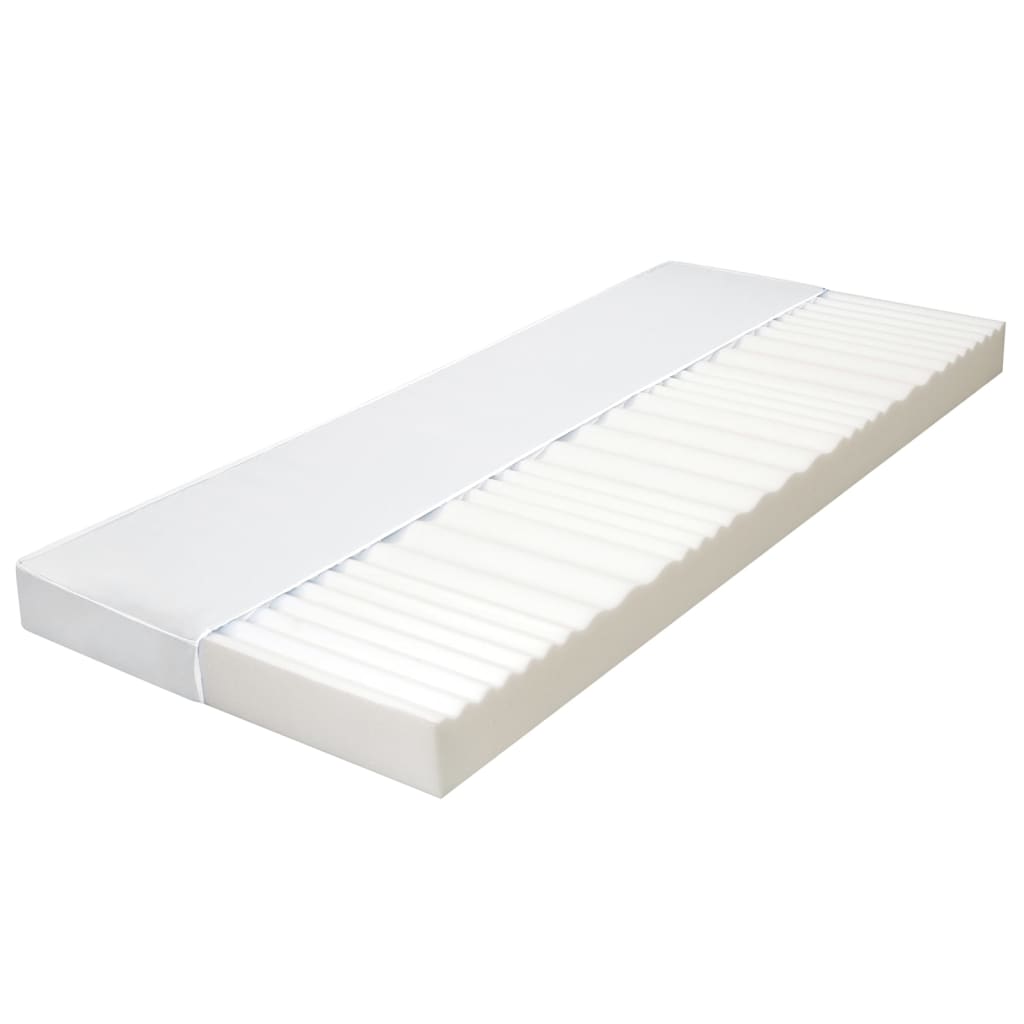 vidaXL Matelas 90x200 cm 7 zones Mousse PU 10 cm H2 H3