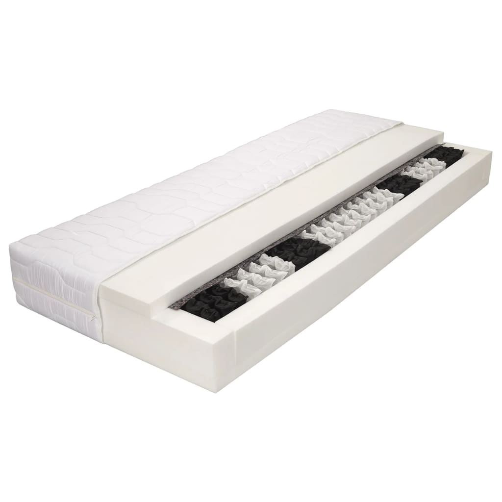 Alternativ bild 3 för VidaXl Madrass 90X200 Cm 7 Zoner Pocketfjädrar 20 Cm H3