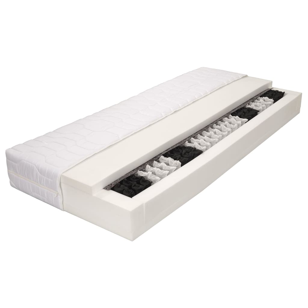 

vidaXL Matras 7 Zone 20 cm pocketvering H3 100x200 cm