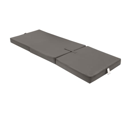 vidaXL Trojdílná skládací pěnová matrace 190 x 70 x 9 cm šedá