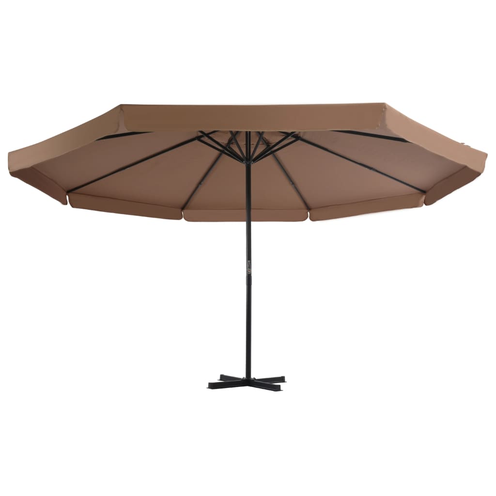 vidaXL Parasol met draagbare voet taupe afbeelding