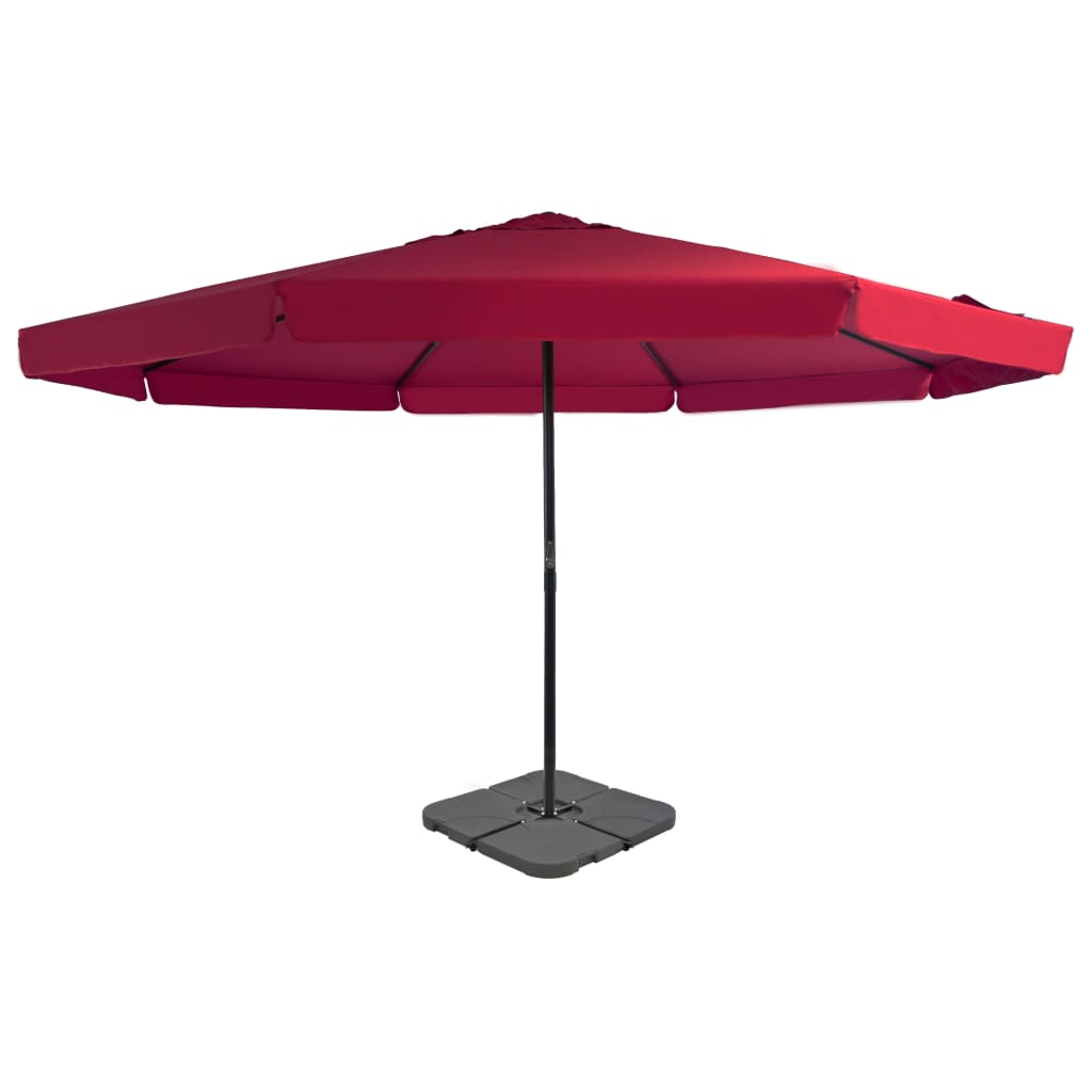 vidaXL Umbrelă de exterior cu bază portabilă, roșu vidaxl.ro
