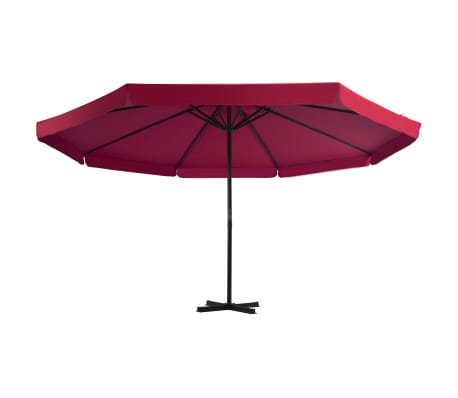 vidaXL Päivänvarjo kannettavalla pohjalla punainen